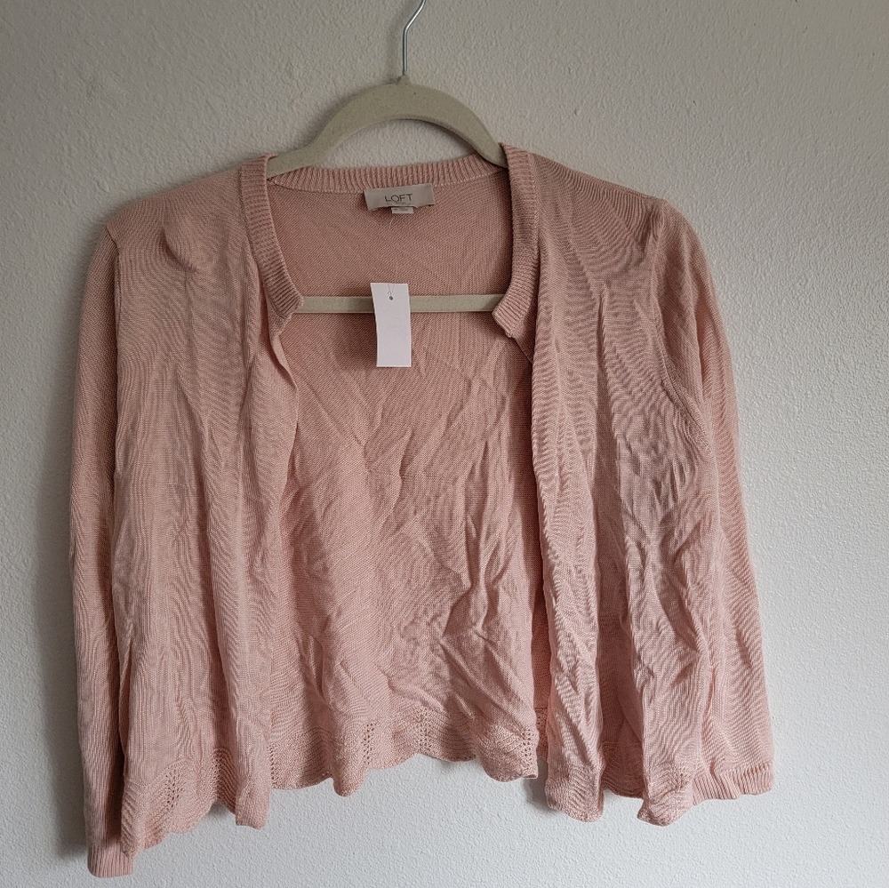 LOFT Women's Pink Cardigan